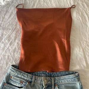 Burnt Orange Blouse Princess Polly